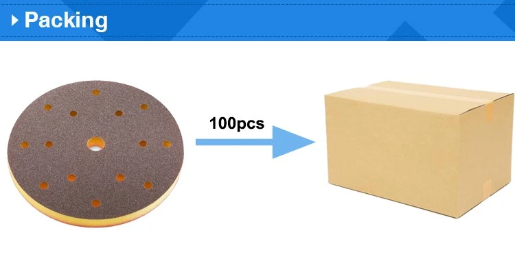 Yellow sanding disc sponge for metal Yellow sanding disc sponge for metal
